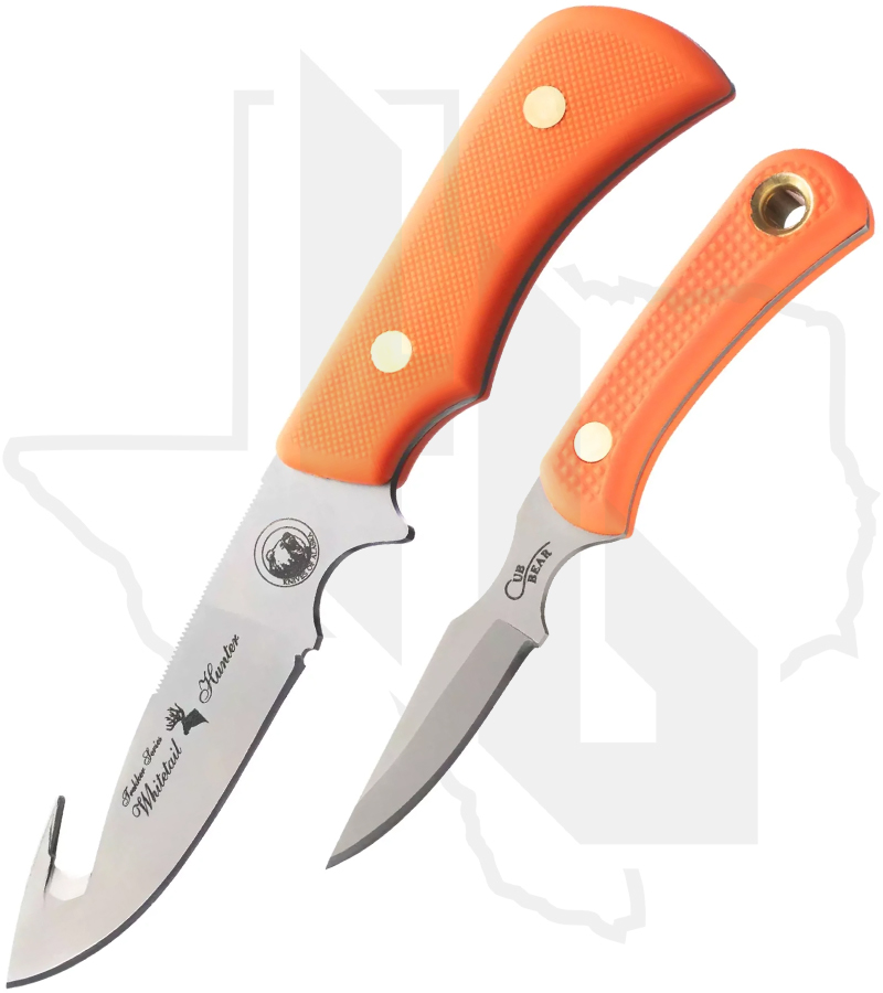 Knives of Alaska Trekker Whitetail and Cub Combo 00202FG - Orange Suregrip