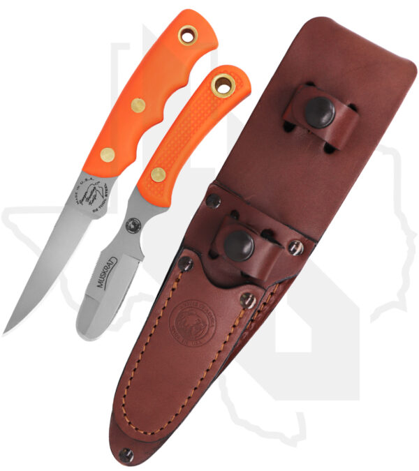 Knives of Alaska Jaeger, Muskrat Combo 00258FG - Orange, Suregrip - Image 2