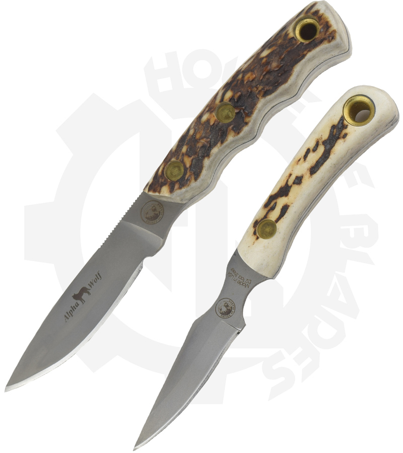 Knives of Alaska Alpha Wolf, Cub Combo 00359FG - Stag, D2