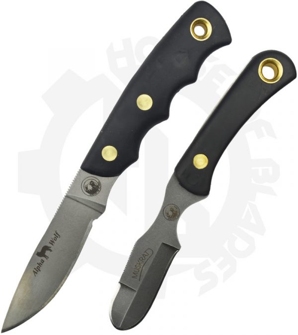 Knives of Alaska Alpha Wolf Muskrat Combo 00370FG - Black