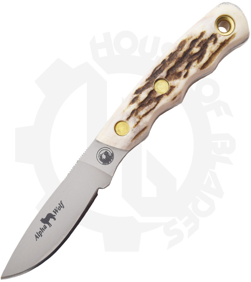 Knives of Alaska Alpha Wolf 00327FG - Stag, D2