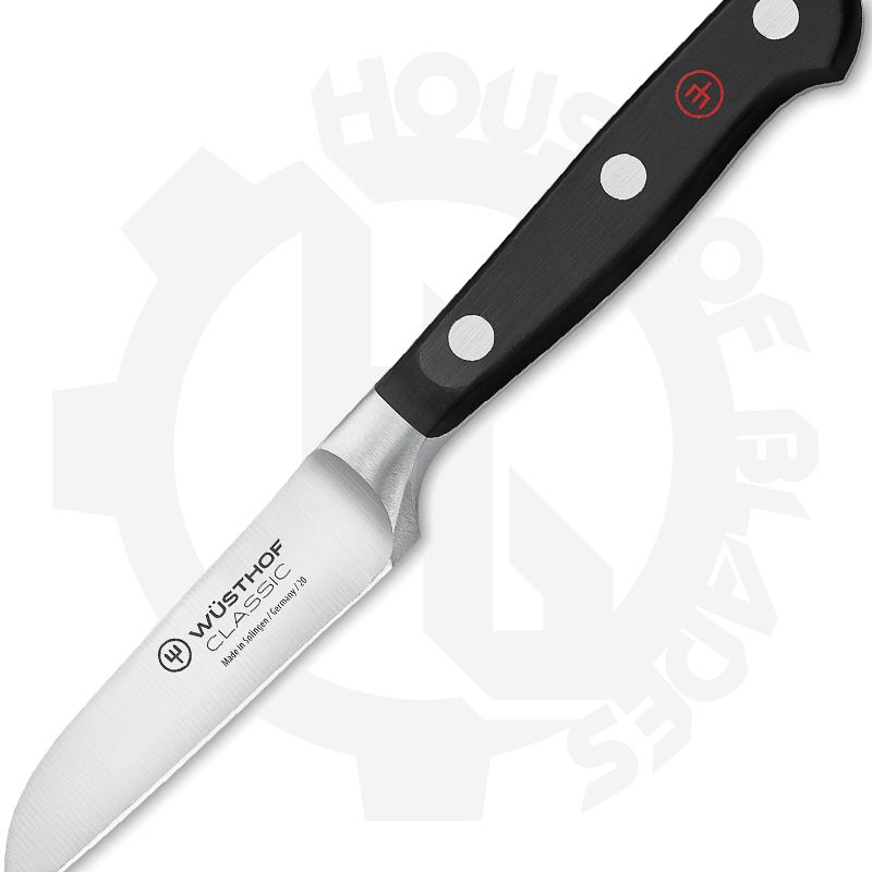 Wusthof 3 in. Flat Cut Pairing 1040103208 - Black, Sheepsfoot Blade