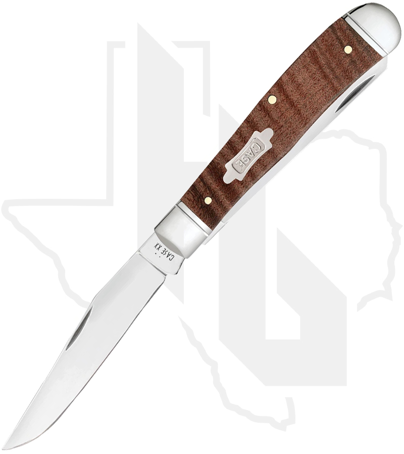 W.R. Case Trapper 10849 - Brown Curly Maple, W/ Cigar Box