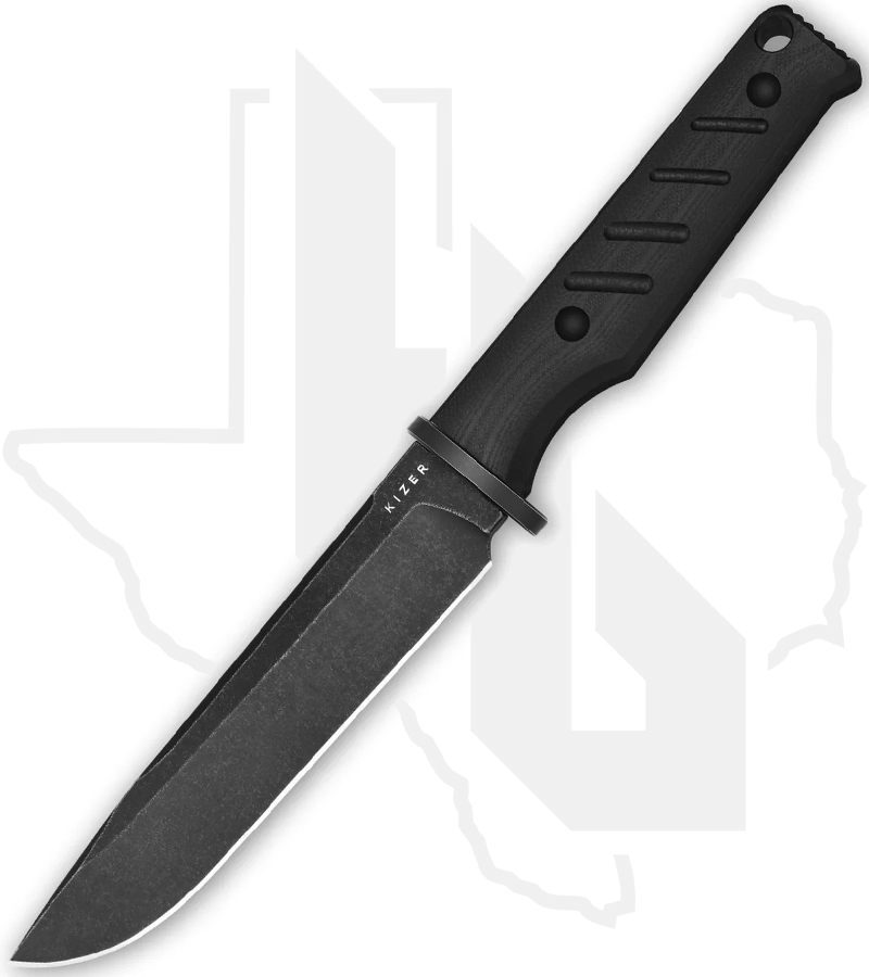 Kizer Camp 180 1096A1 - Black G-10, Blackwash