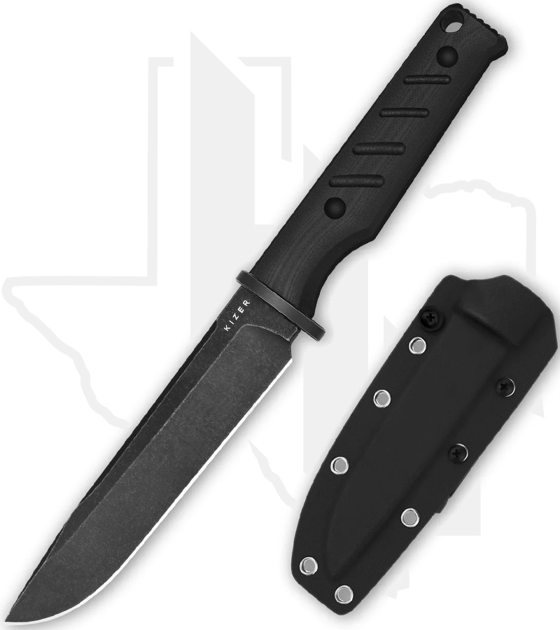 Kizer Camp 180 1096A1 - Black G-10, Blackwash - Image 2