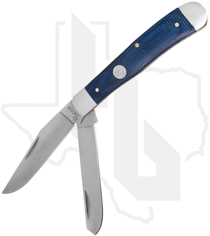 Boker TS 2.0 Trapper 110887 - Blue Denim Canvas Micarta
