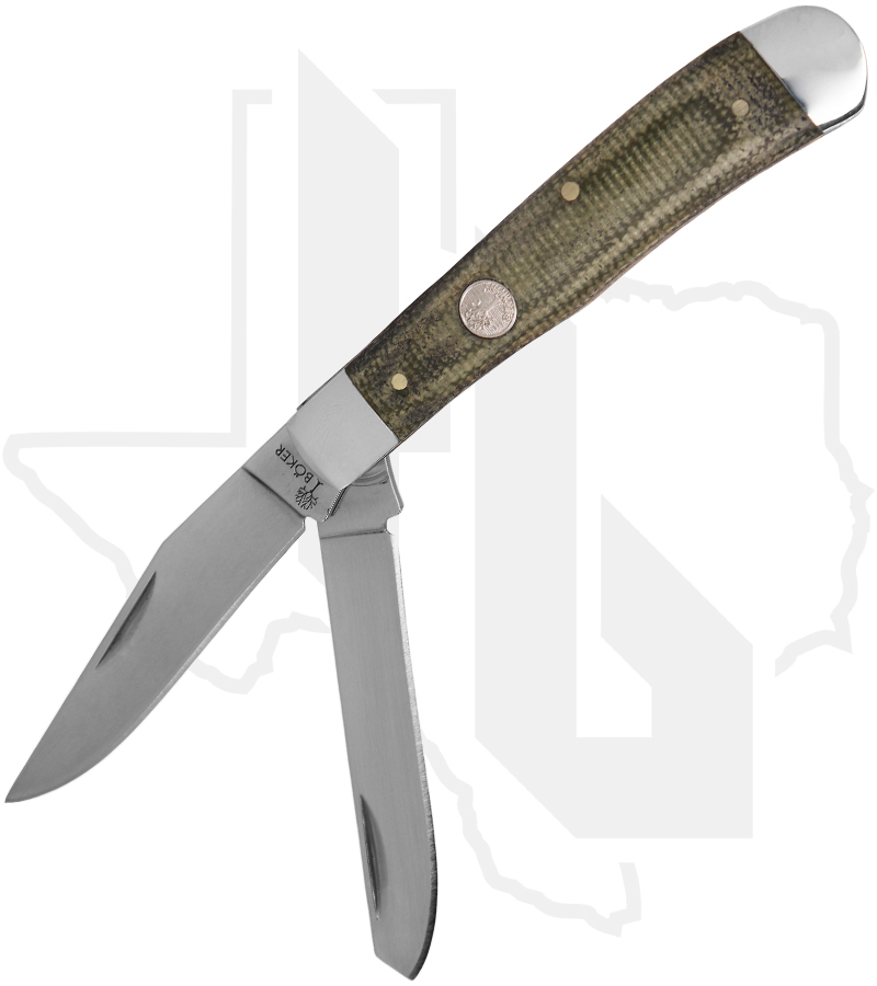 Boker TS 2.0 Trapper 110888 - Green Canvas Micarta