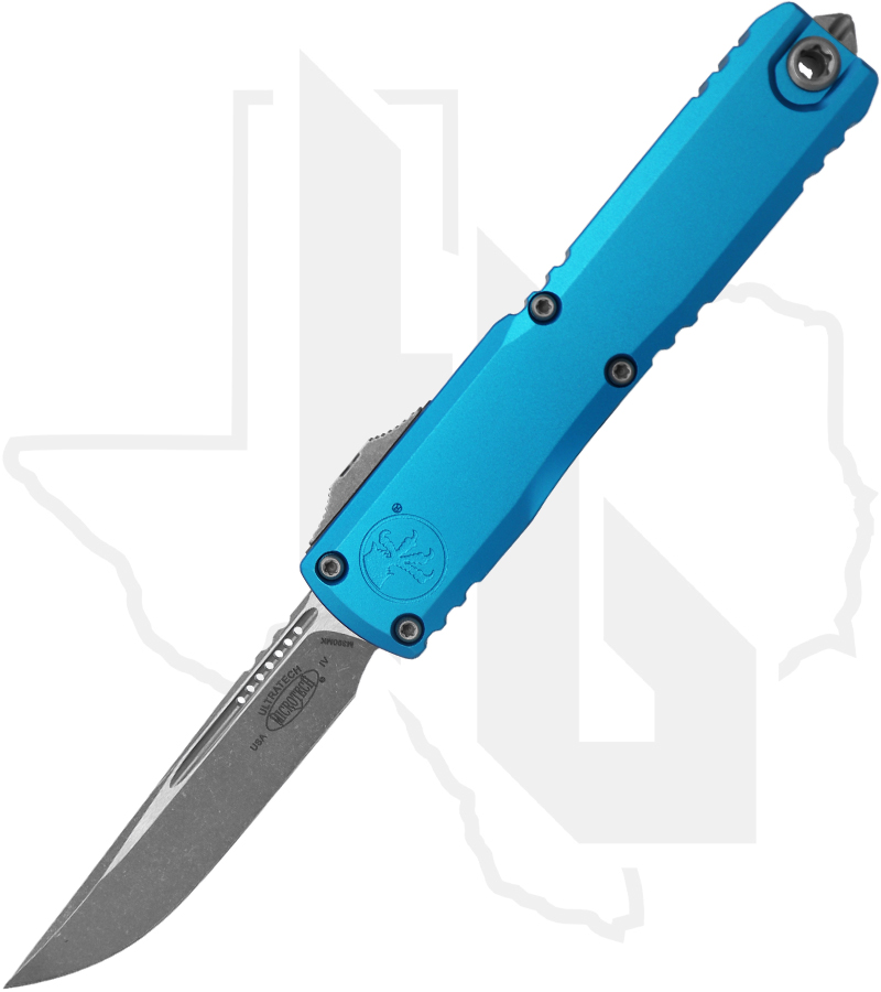 Microtech Ultratech 11214-10APBL - Single Edge, Apocalyptic, Blue