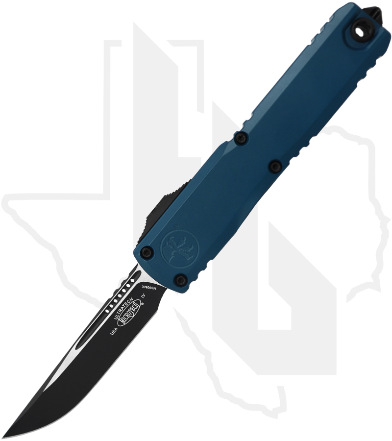 Microtech Ultratech 11214-1DO - Single Edge, Black Standard, Deep Ocean