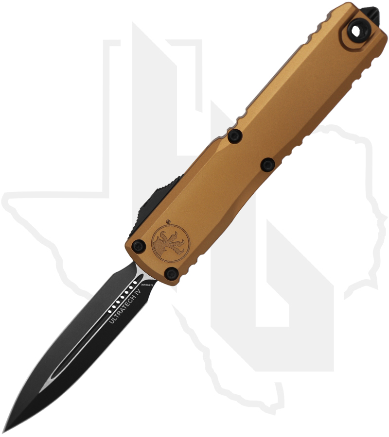 Microtech Ultratech  11224-1TA - Double Edge, Black Blade, Tan