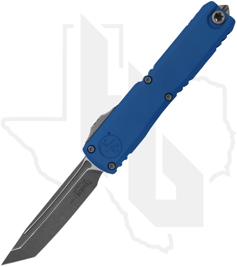 Microtech Ultratech ZBP 1123-10APBL - Tanto Edge, Apocalyptic, Blue