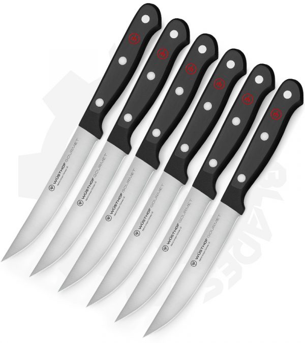 Wusthof 6 pc Steak Knife Set 1125060601 - Black