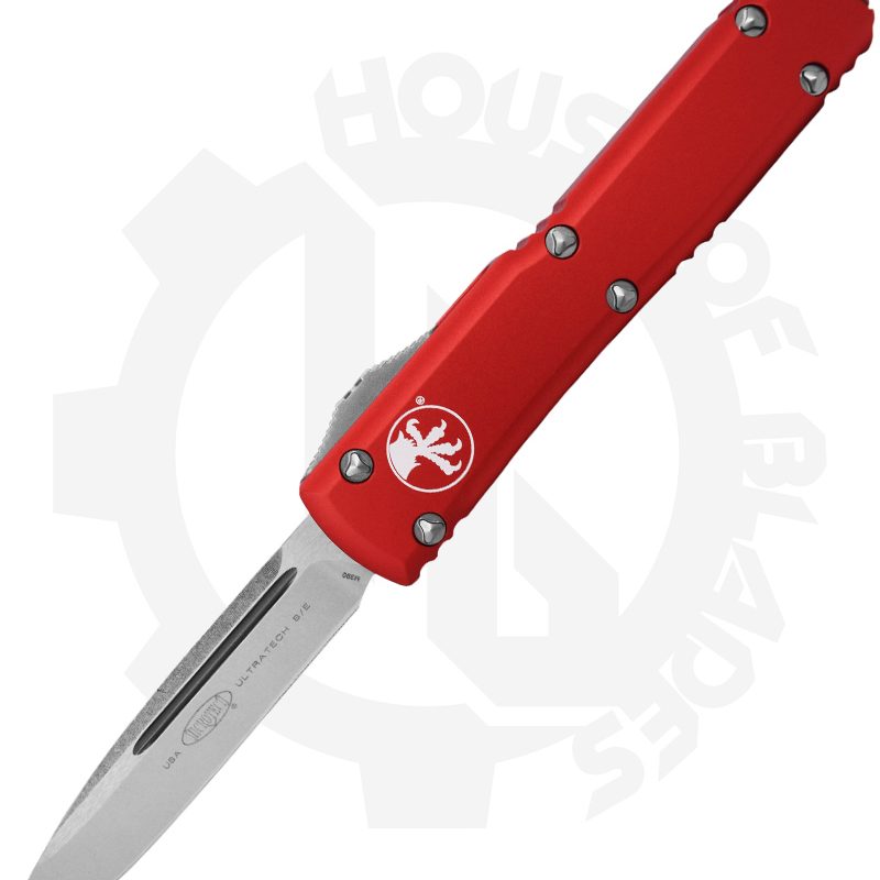 Microtech Ultratech 121-10RD - Red, Single Edge