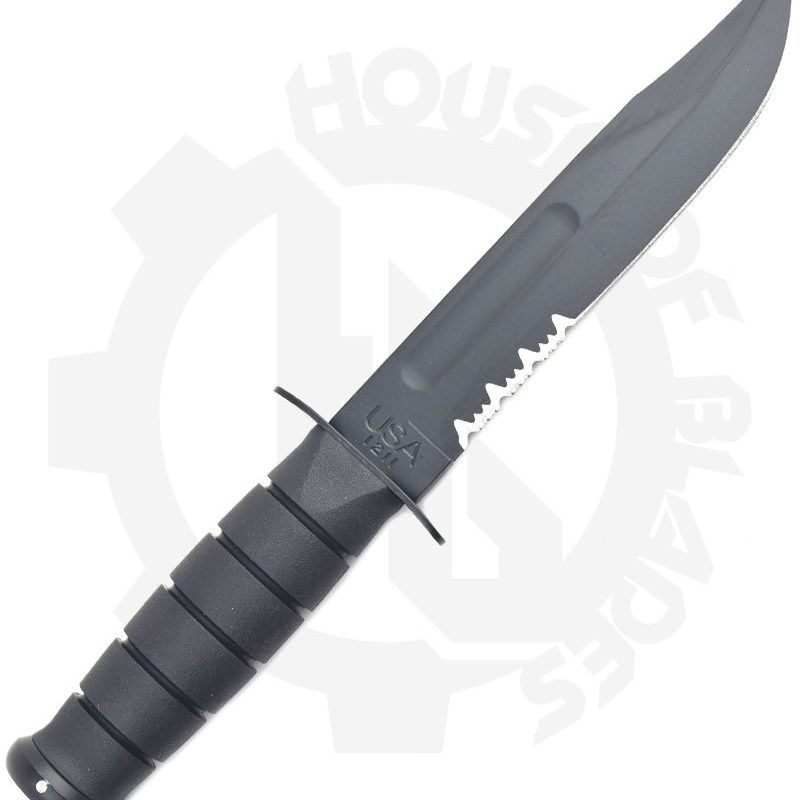 KA-BAR Fighting/Utility Knife 1212 - Black, Serrated