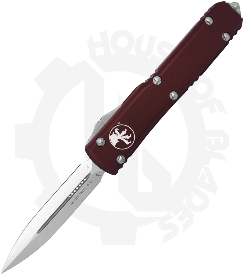 Microtech Ultratech 122-10MR - Double Edge, Merlot, Red