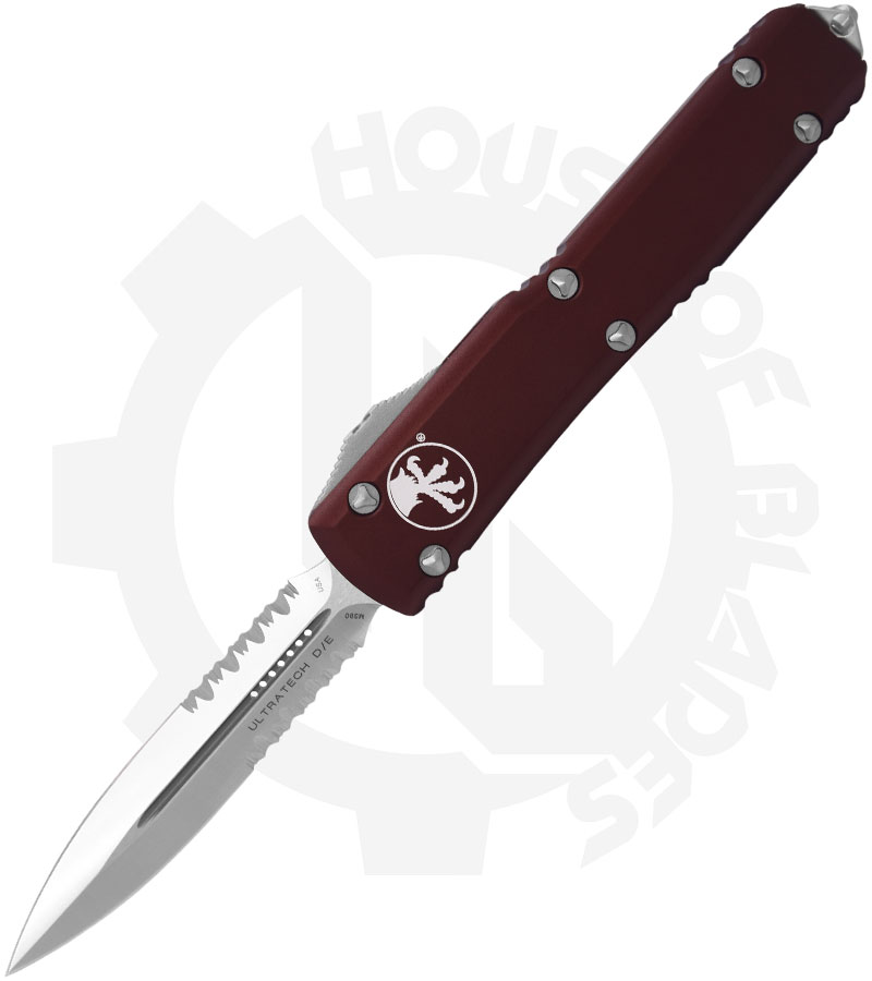Microtech Ultratech 122-5MR - Double edge, Satin, Merlot Red