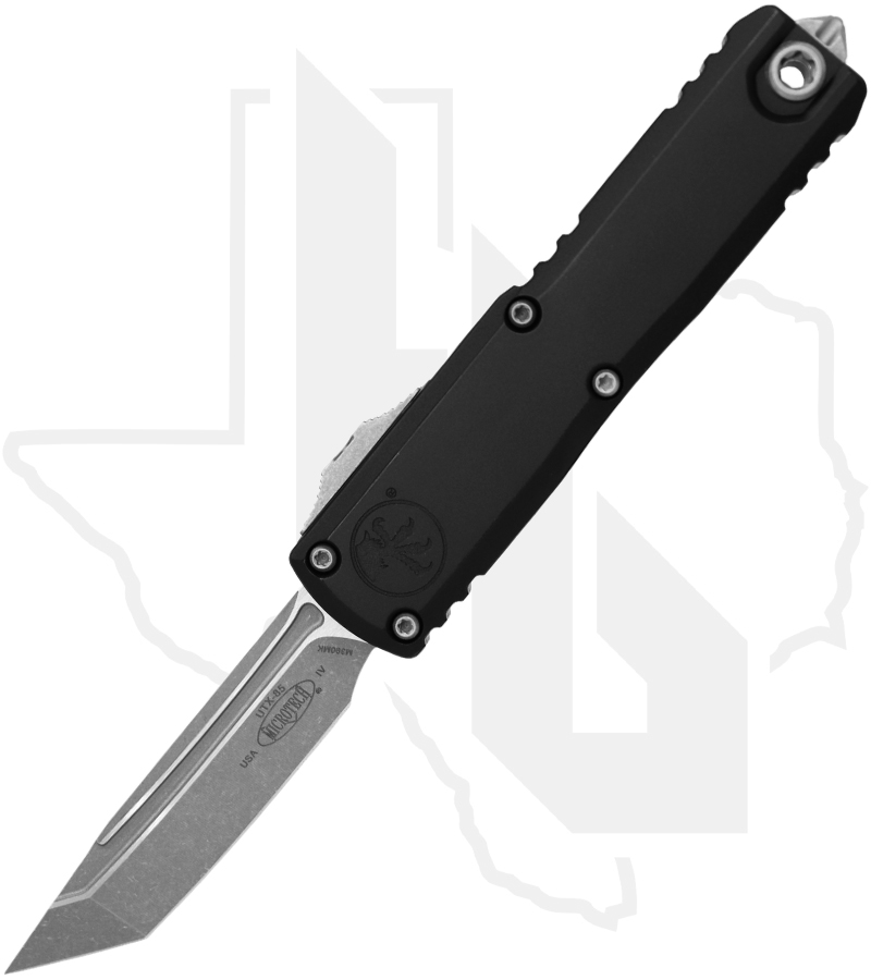 Microtech UTX-85 12334-10AP - Tanto Edge, Apocalyptic, Standard Black