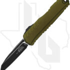 Microtech Cypher II 1241-1OD - Single Edge, Black Standard, OD Green