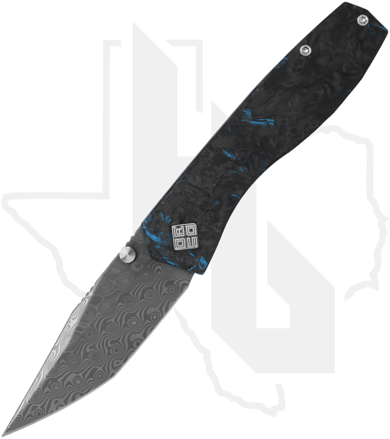 Ocaso Knives Delos 12IBL - Dark Matter Blue Fat Carbon Fiber, Titanium