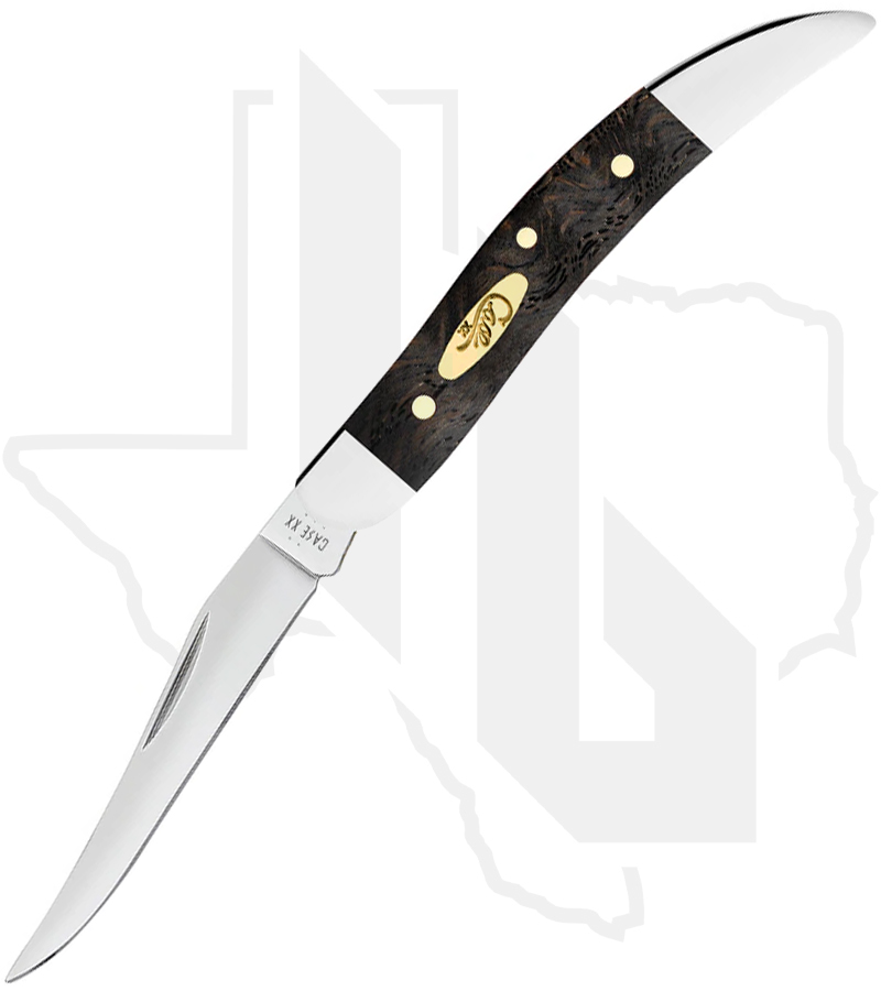 W.R. Case Small Texas Toothpick 14009 - Black Curly Oak Wood