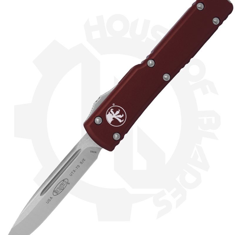 Microtech UTX-70 148-4MR - Single Edge, Satin Merlot