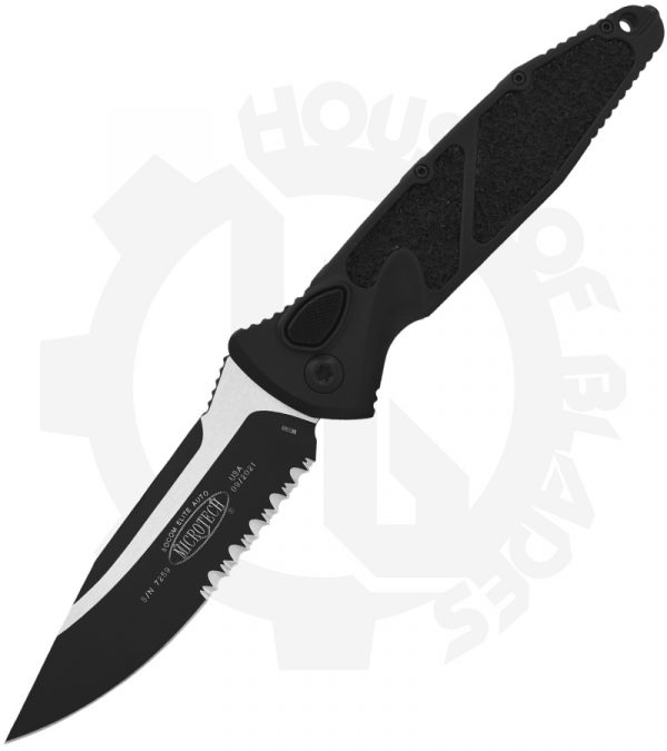Microtech Socom Elite 160A-2T - Black, Partially Serrated