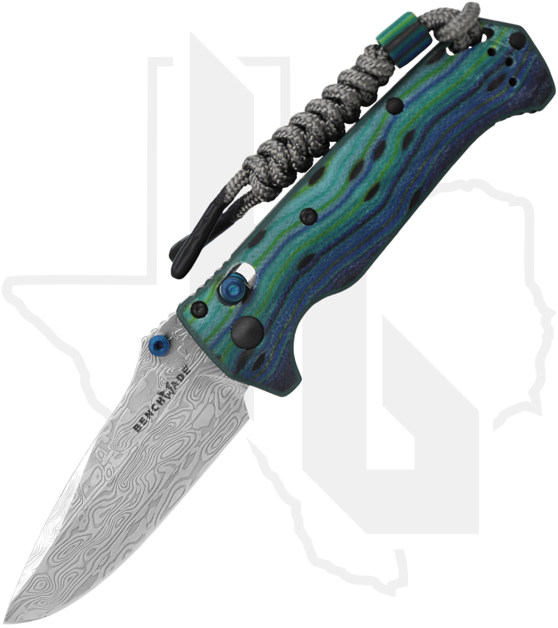 Benchmade Mini Adira 18065-2501 - Blue, Green Micarta