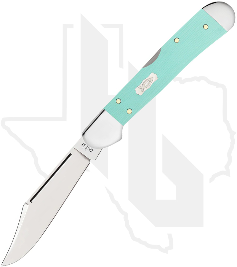 W.R. Case Smooth Mini CopperLock 18109 - Seafoam Green G-10