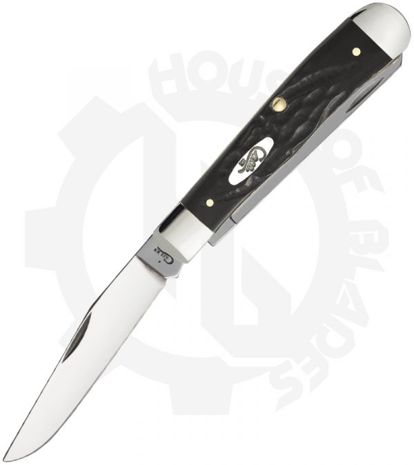 W.R. Case Trapper 18221 - Black, Synthetic, Jigged