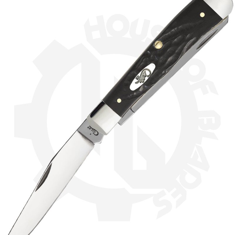 W.R. Case Trapper 18221 - Black, Synthetic, Jigged