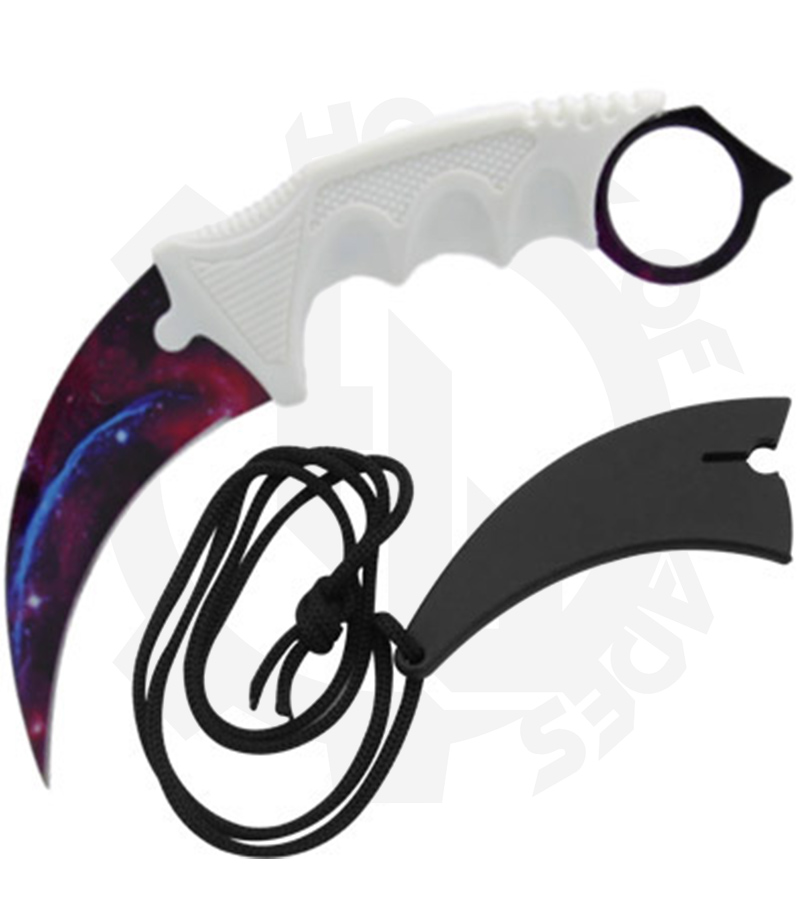 VB Sports Karambit Neck Knife 20-098WST - White, Starry