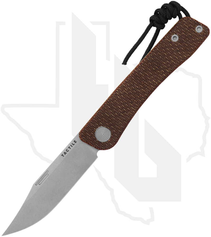 Tactile Knife Co. Micarta Bexar 20-BX-MC01-GXMI - Natural Canvas Micarta