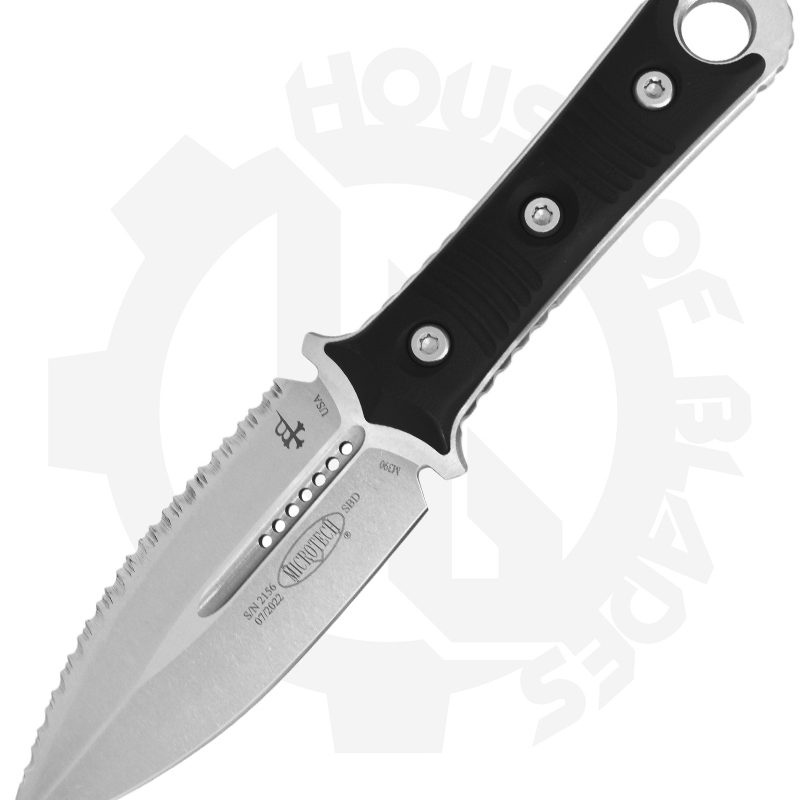 Microtech SBD 201-12 - Full Serration, Black, Stonewash