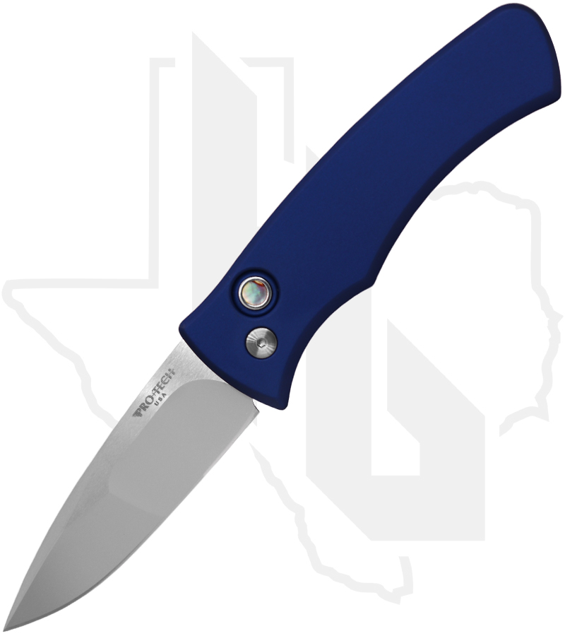 Protech Duke 2 2025-DUKE-CUSTOM-004 - Navy Blue, Hand Ground Abalone Button