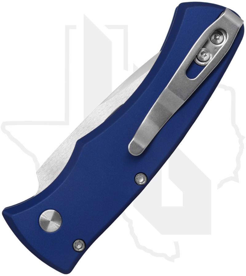 Protech Duke 2 2025-DUKE-CUSTOM-004 - Navy Blue, Hand Ground Abalone Button - Image 2