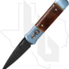 Protech Godson Custom 2025-GODSON-CUSTOM-004 - Bark, Blue Titanium, Damascus