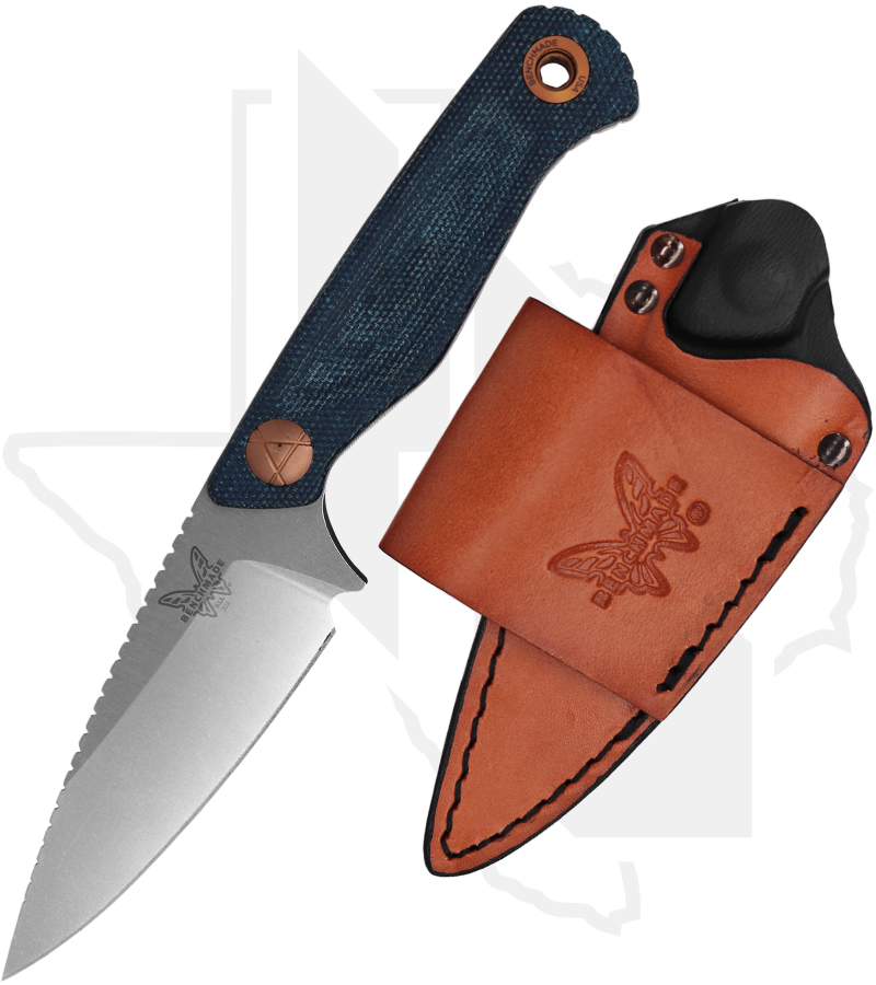 Benchmade Dacian 203-04 - Blue Denim Micarta, Stonewash - Image 2