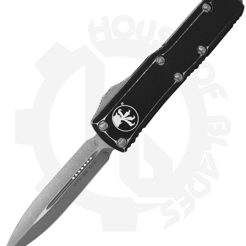 Microtech UTX-85 232-10DBK - Double Edge, Distressed Black