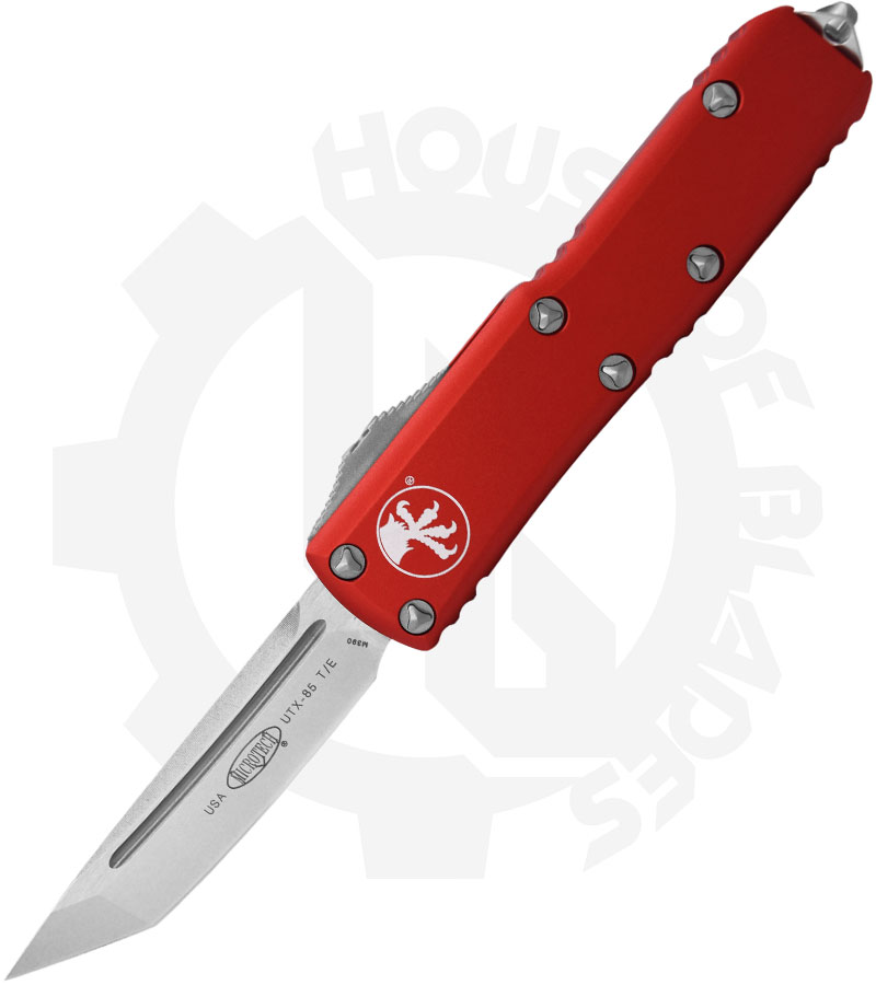 Microtech UTX-85 233-10RD - Tanto, Stonewash, Red