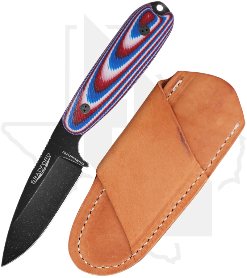 Bradford Knives Guardian 3.5 3.5S-125N-MCHH - Red/ White/ Blue G-10, MagnaCutHH, Sabre Grind, Nimbus - Image 2