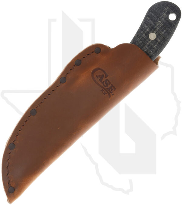 W.R. Case Ridgeback Hunter 30593 - Black Burlap Micarta Laminate - Image 2