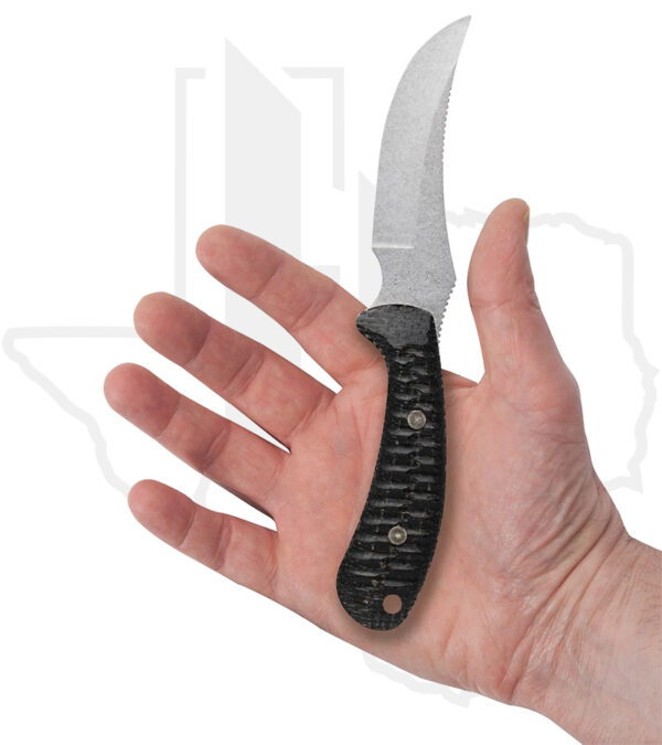 W.R. Case Ridgeback Hunter 30593 - Black Burlap Micarta Laminate - Image 3