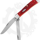 W.R. Case Trapper w/Clip 31957 - Dark Red, Bone