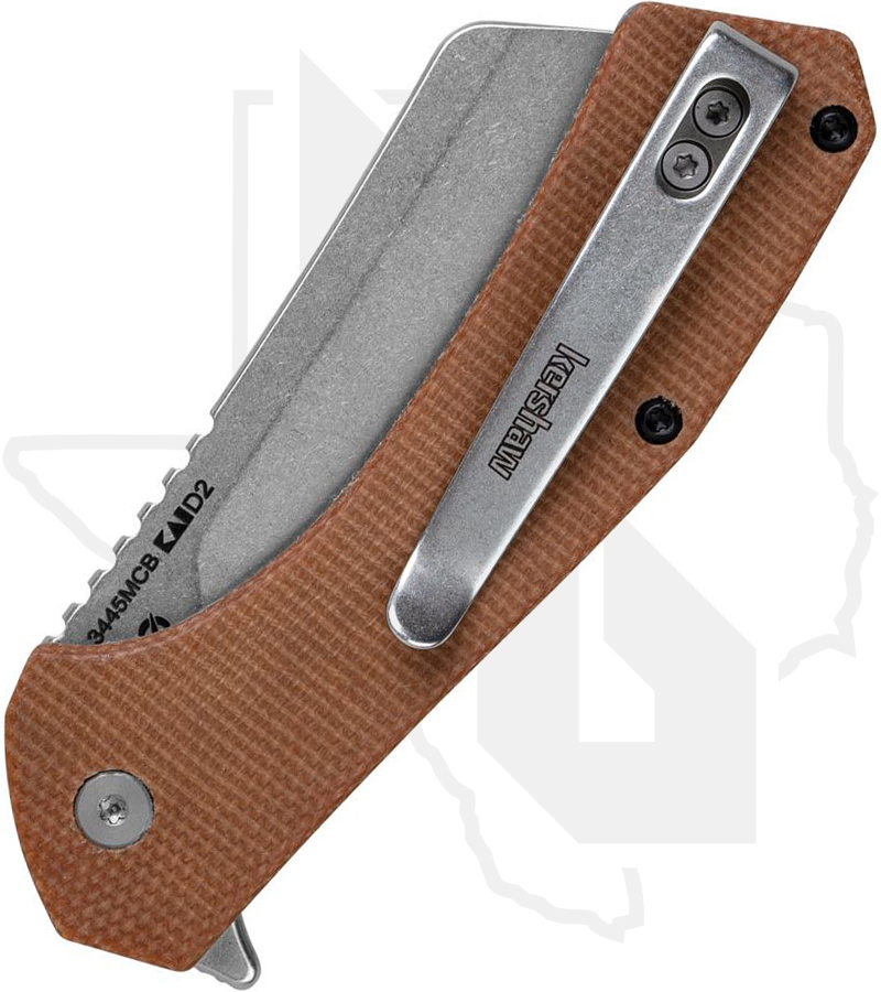 Kershaw Static 3445MCB - Brown Micarta, Stonewash - Image 2