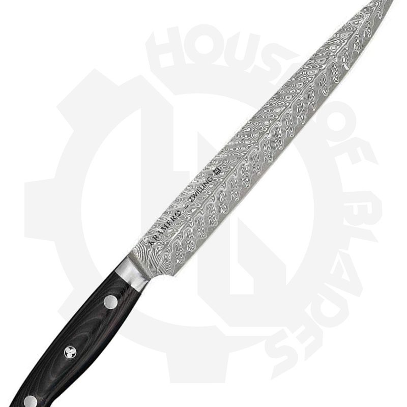 Kramer Kramer 9 in. Carving Knife 34890-233 - Damascus, Black Micarta