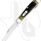 W.R. Case Trapper 39230 - Olive Green Bone Sawcut Jigged