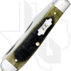 W.R. Case Trapper 39230 - Olive Green Bone Sawcut Jigged - Image 2