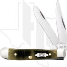 W.R. Case Tiny Trapper 39231 - Olive Green Bone Sawcut Jigged - Image 4