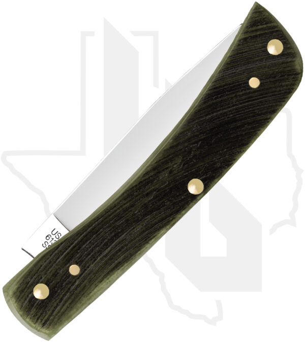 W.R. Case Sod Buster Jr 39233 - Olive Green Bone Sawcut Jigged - Image 3