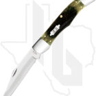 W.R. Case Folding Hunter 39234 - Olive Green Bone Sawcut Jigged